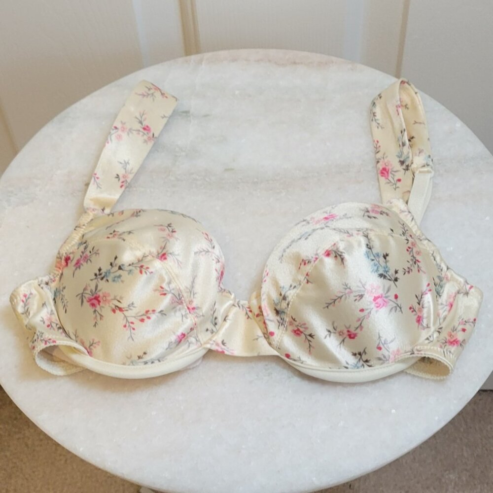Victoria's Secret Yellow Floral Bra 34B